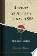 libro Revista De Artes Y Letras, 1888, Vol. 13 (classic Reprint)