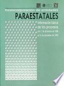 Desincorporación De Entidades Paraestatales