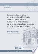 libro Excelencia Operativa En La Administración Pública