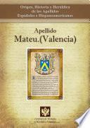 libro Apellido Mateu.(valencia)