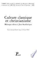 Culture Classique Et Christianisme