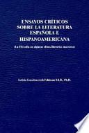 libro Ensayos Criticos Sobre La Literatura Esponola E Hispanaamericana