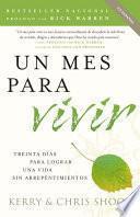 libro Un Mes Para Vivir