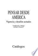 libro Pensar Desde América